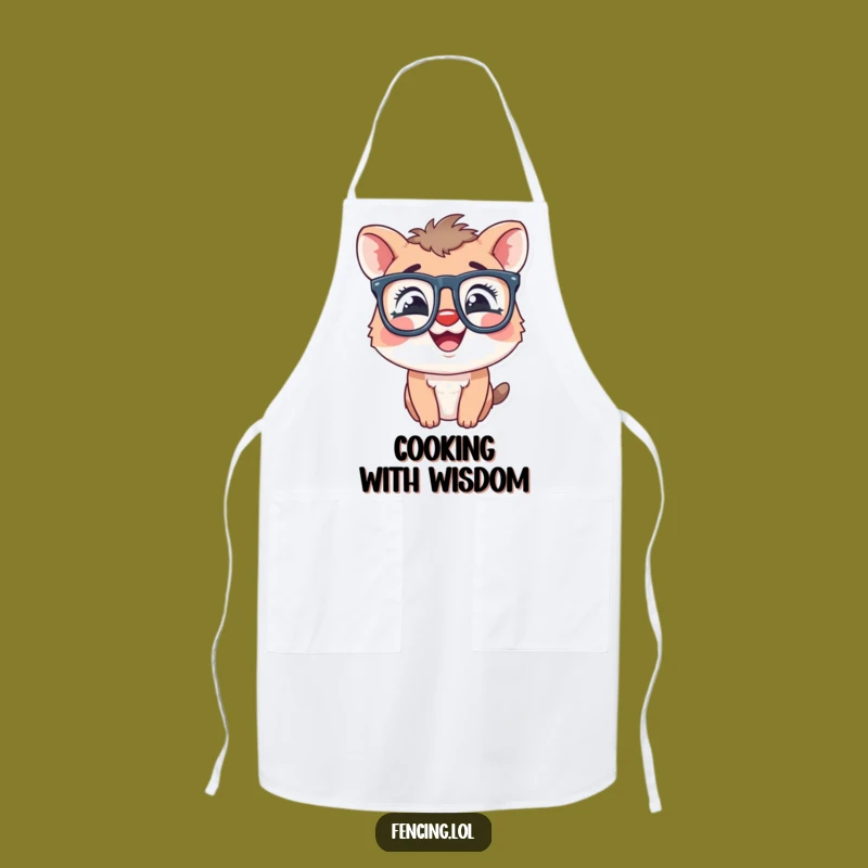 Funny Giggling Animal Oversized Glasses Apron - Cook Up Some Laughs