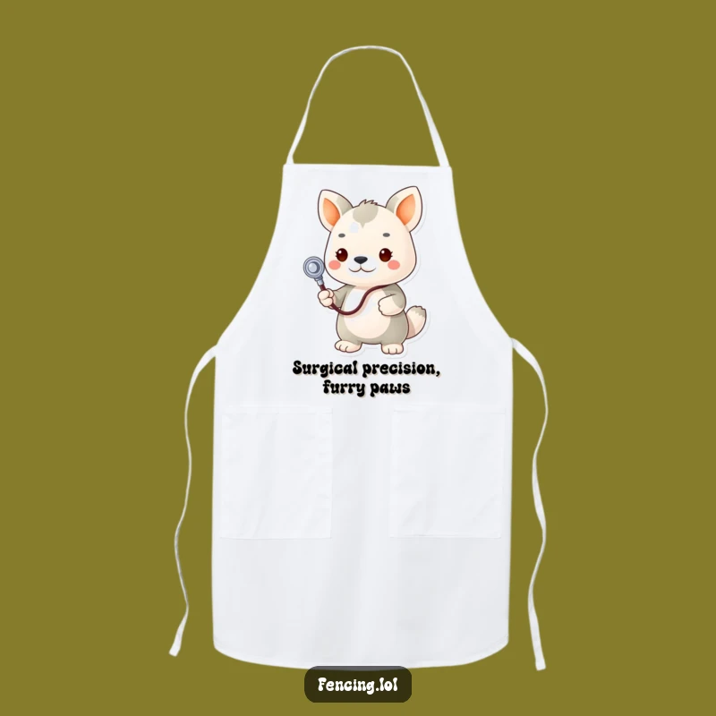 Funny Animal Vet Apron: Determined Chef's Humorous Kitchen Companion