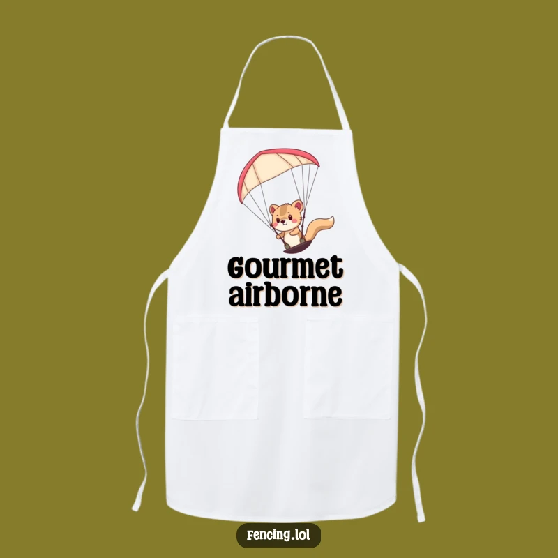 Funny Determined Paraglider Animal Apron: Hilarious Kitchen Gear for Adventurous Cooks