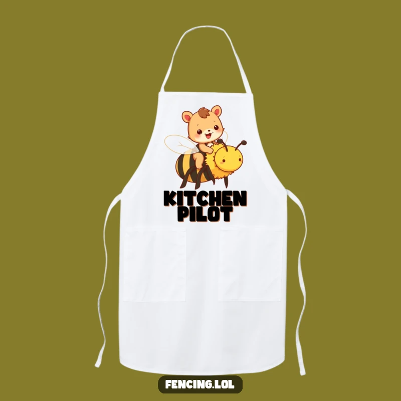 Funny Animal Bee Apron - Humorous Kitchen Wear, Fun Foodie Gift