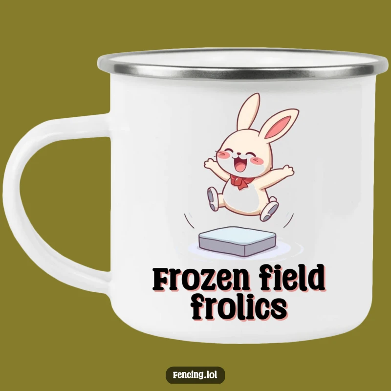 Funny Bunny Camping Mug - Trail Jumps, Outdoor Gift