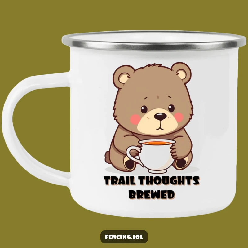 Funny Bear Camping Mug: Introspective Outdoors Humor Gift