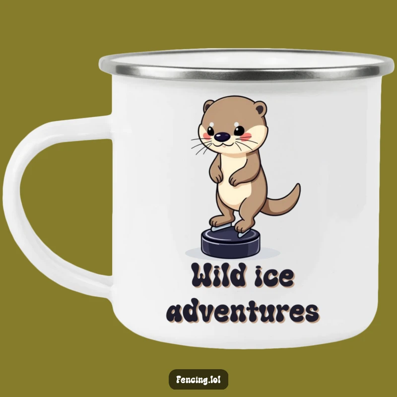 Funny Otter Camping Mug - Puck Balance, Outdoor Gift