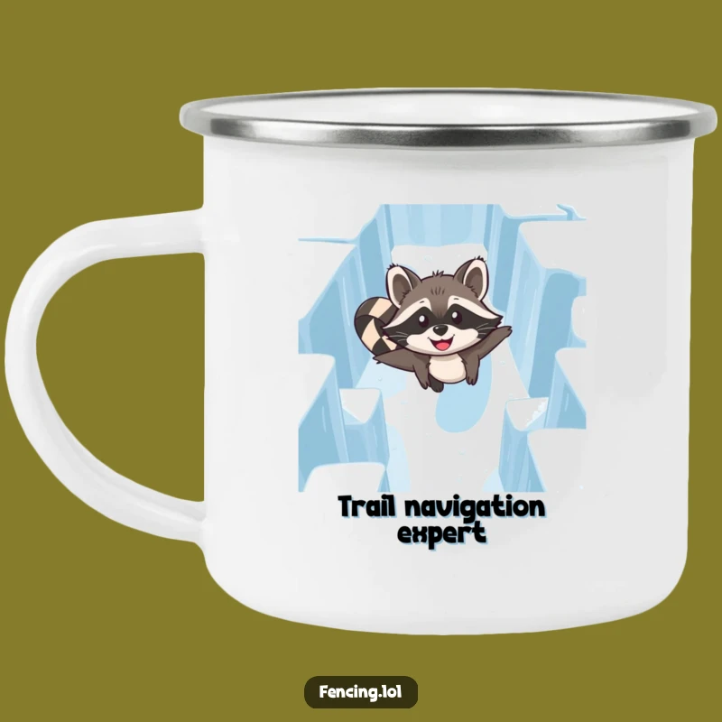 Funny Raccoon Ice Maze Camping Mug: Outdoor Skater Fun Gift