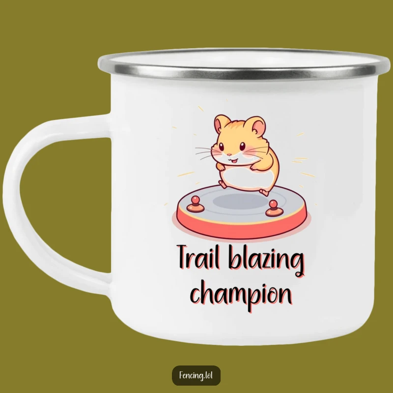 Funny Hamster Camping Mug, Durable Outdoor Drinkware, Perfect Gift