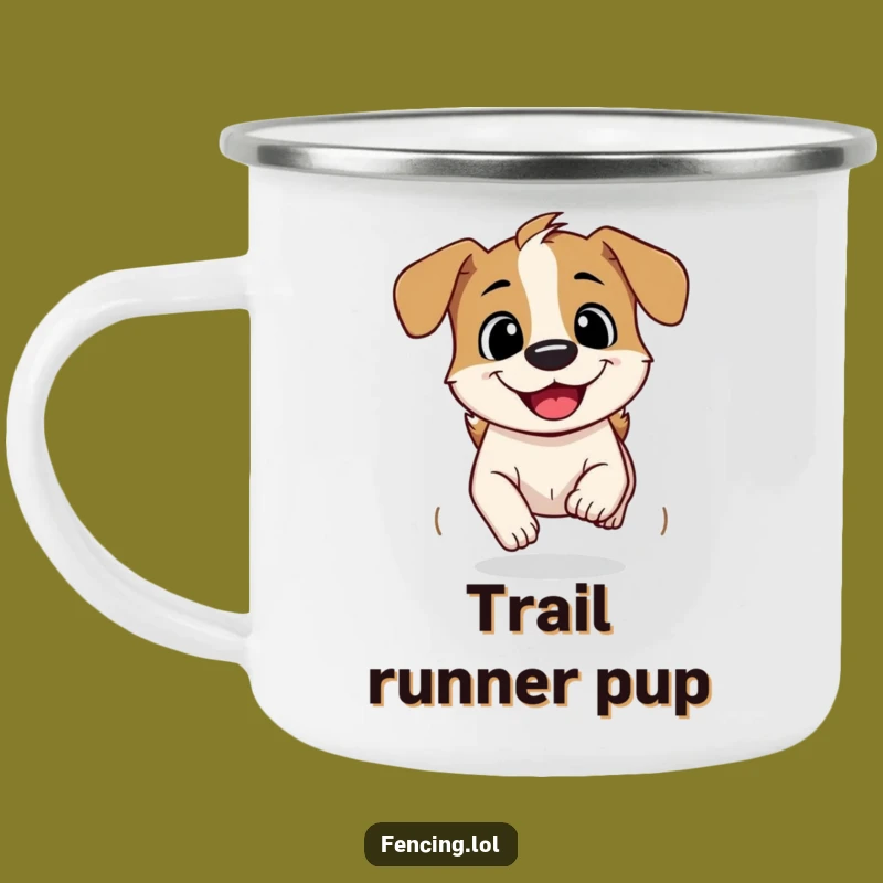 Funny Dog Speed Camping Mug: Hilarious Outdoor Gift for Adventurous Pups.