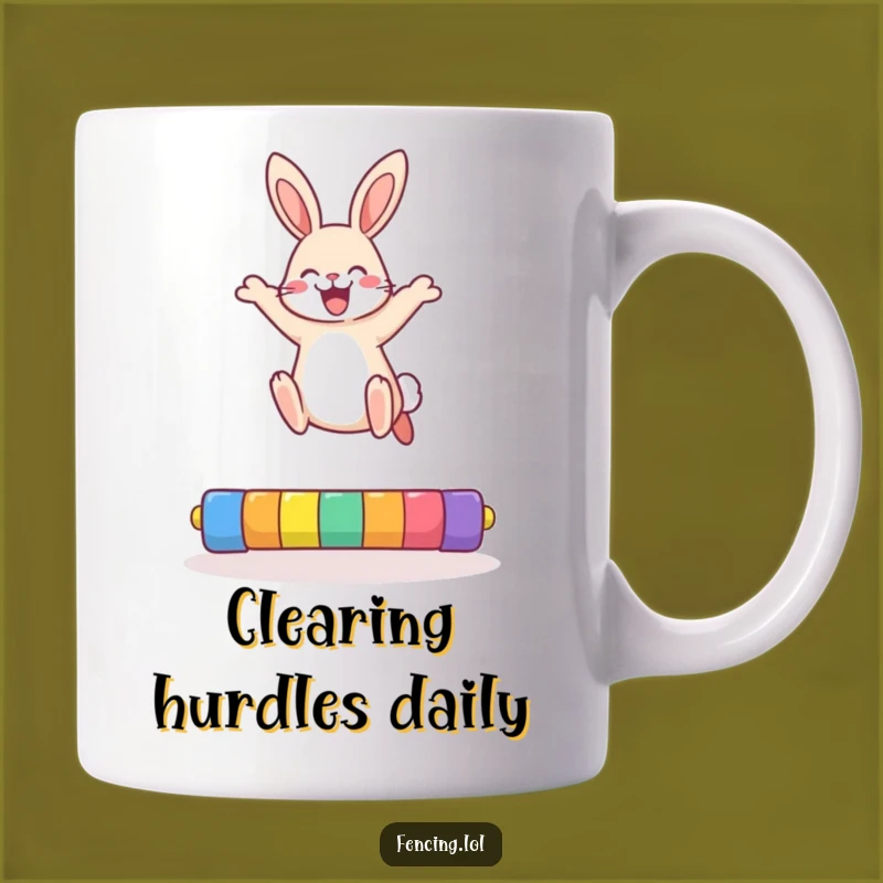 Funny Rabbit Jump Mug: A Hilarious Gift for Athletes and Bunny Lovers
