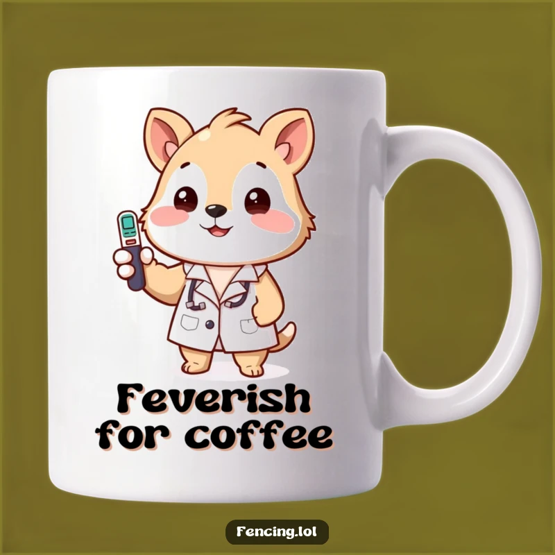 Funny Animal Doctor Mug - Lab Coat Temperature Check Gift