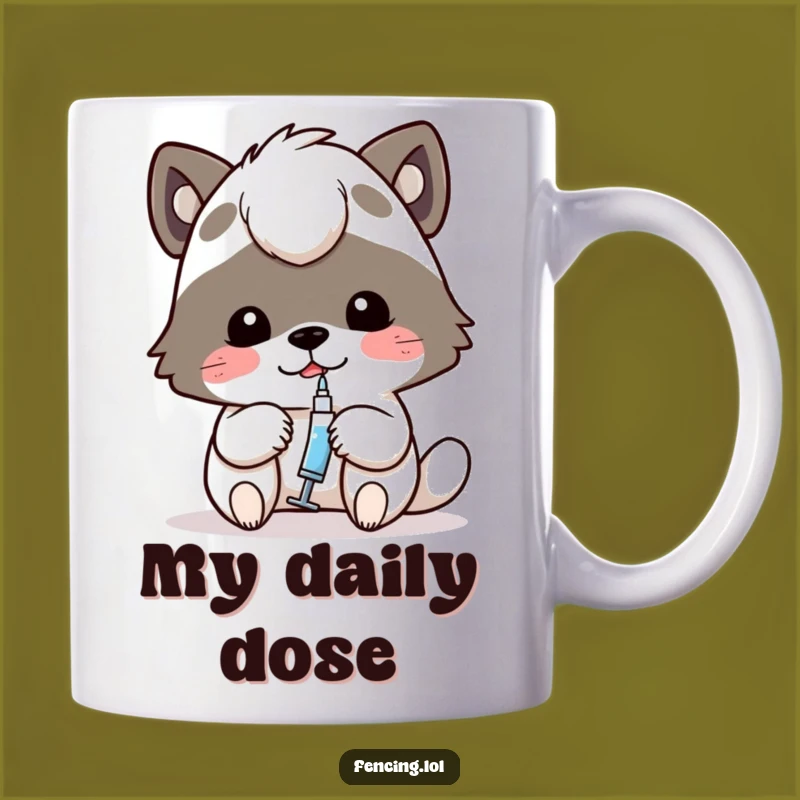 Funny Determined Animal Syringe Mug - Humorous Gift for the Precise