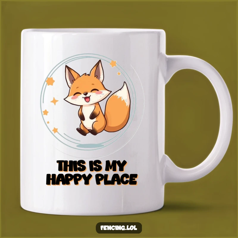 Funny Fox Spinning Mug: Joyful Circle Delight Gift for Enthusiasts
