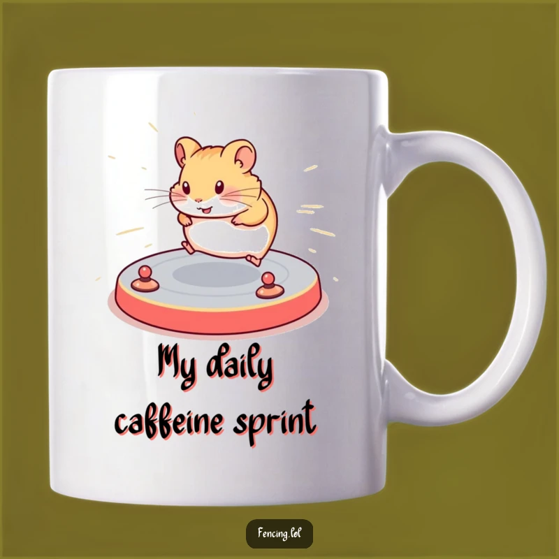 Funny Hamster Routine Mug, Determined Gymnast Animal Gift, Perfect Mug