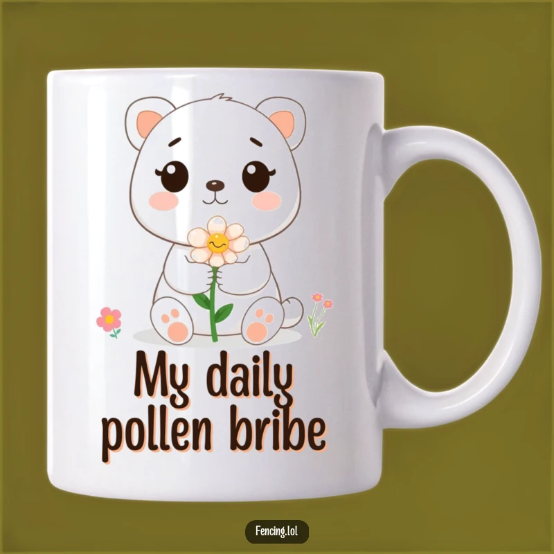Funny Cute Animal Flower Bee Mug - Adorable Gift for Nature Lovers