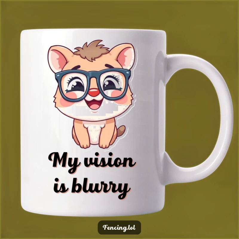 Funny Giggling Animal Oversized Glasses Mug - Hilarious Gift for Laugh Lovers