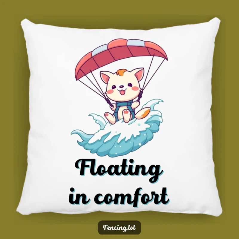 Funny Playful Animal Waving Pillow: Huggable Comfort with a Hilarious Greeting