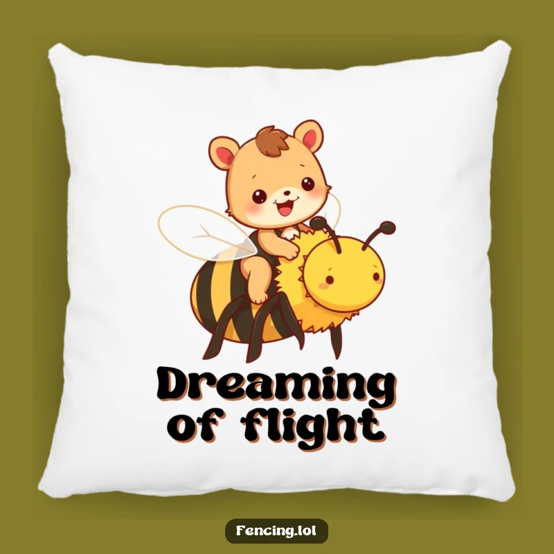 Funny Animal Bee Pillow - Cozy Humorous Cushion, Cute Animal Gift