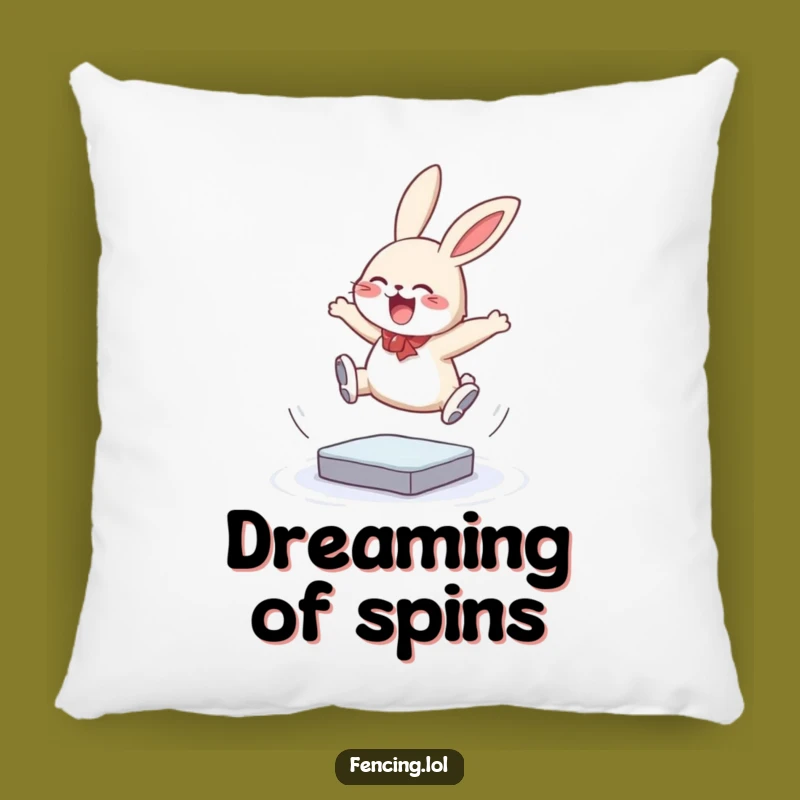 Funny Bunny Pillow - Cozy Jumps, A Humorous Gift