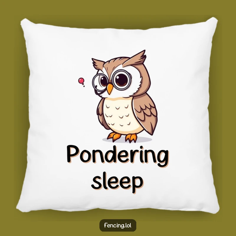 Funny Owl Pillow: Soft Wisdom Design, Cozy Funny Gift for Book Lovers