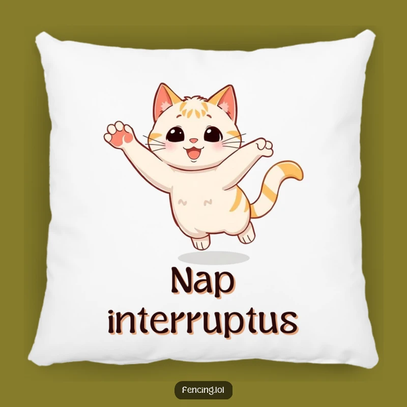 Funny Cat Stop Pillow: Cozy Comfort Meets Hilarious Feline Drama Gift.