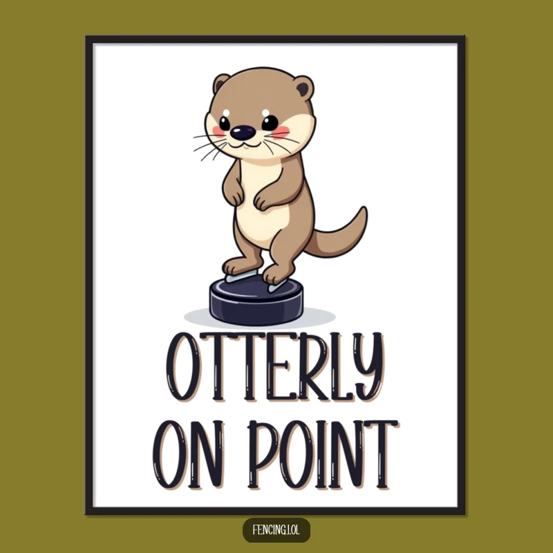 Funny Otter Balance Digital Art - Printable Skill, Instant Gift