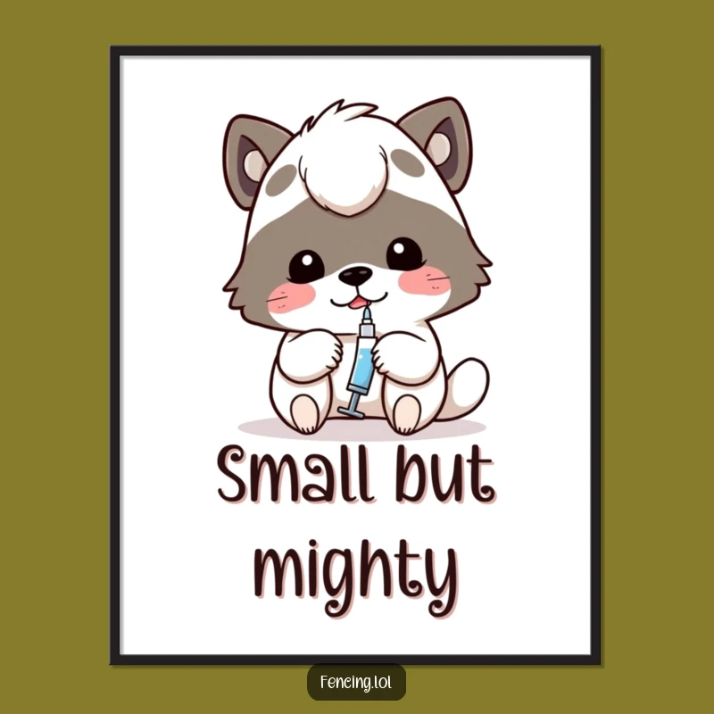 Funny Determined Animal Syringe Digital Art - Instant Focus for Your Walls