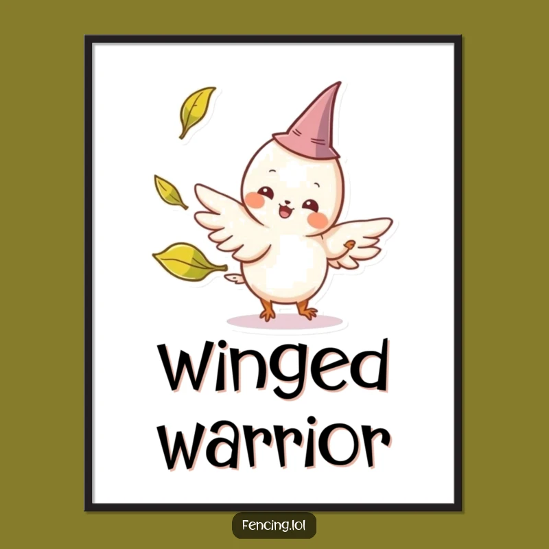 Funny Winged Creature Digital Art - Instant Whimsical Decor Gift