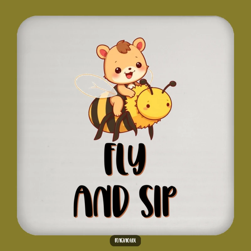 Funny Animal Bee Coaster - Humorous Drink Accessory, Cute Animal Gift