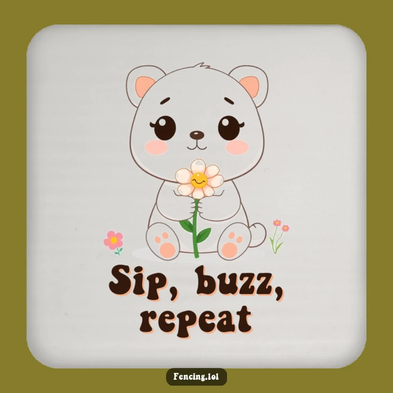 Funny Cute Animal Flower Bee Coasters - Protect Furniture with Hilarious Art