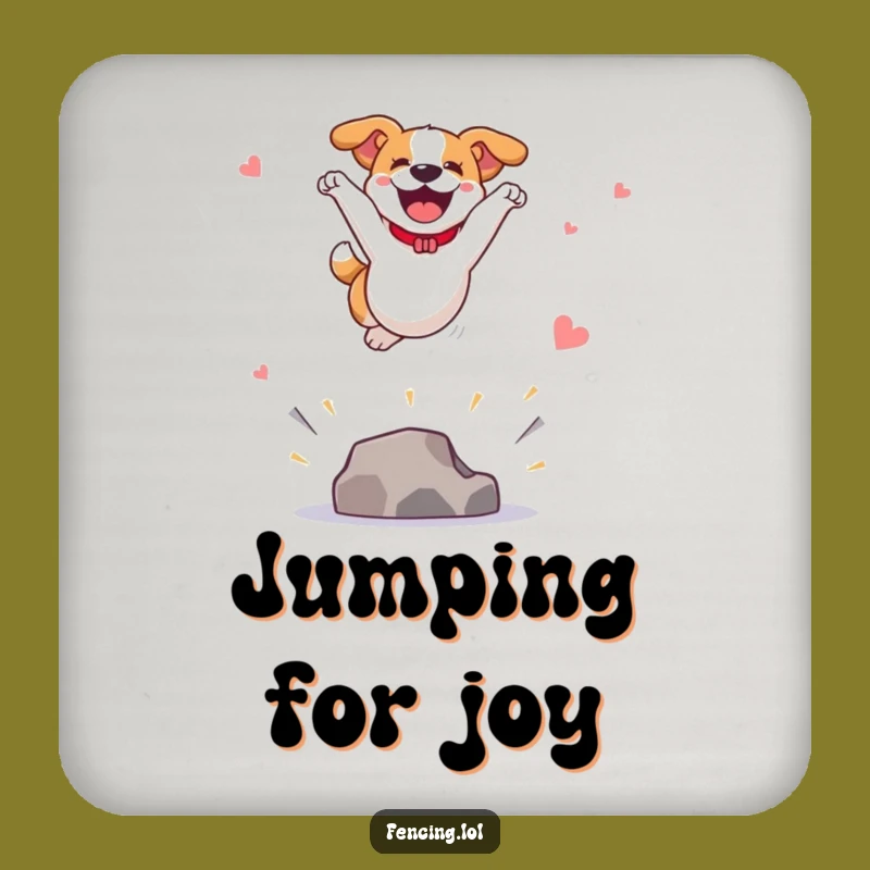 Funny Dog Coaster, Protect Surfaces with Vaulting Humor, Perfect Gift