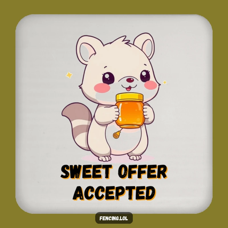 Funny Honey Jar Animal Coaster: Playful Creature Offering Sweetness, Protect Surfaces Funny Gift