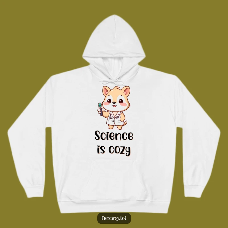 Funny Animal Doctor Hoodie - Cozy Lab Coat Apparel for Brainiacs