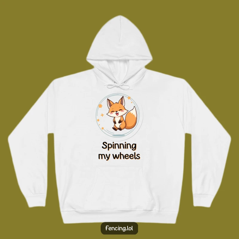 Funny Fox Spinning Hoodie: Cozy Up in Delightful Comfort Gift
