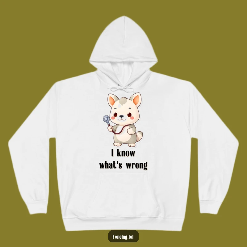 Funny Determined Vet Hoodie: Cozy Animal Doctor Humor for a Laugh