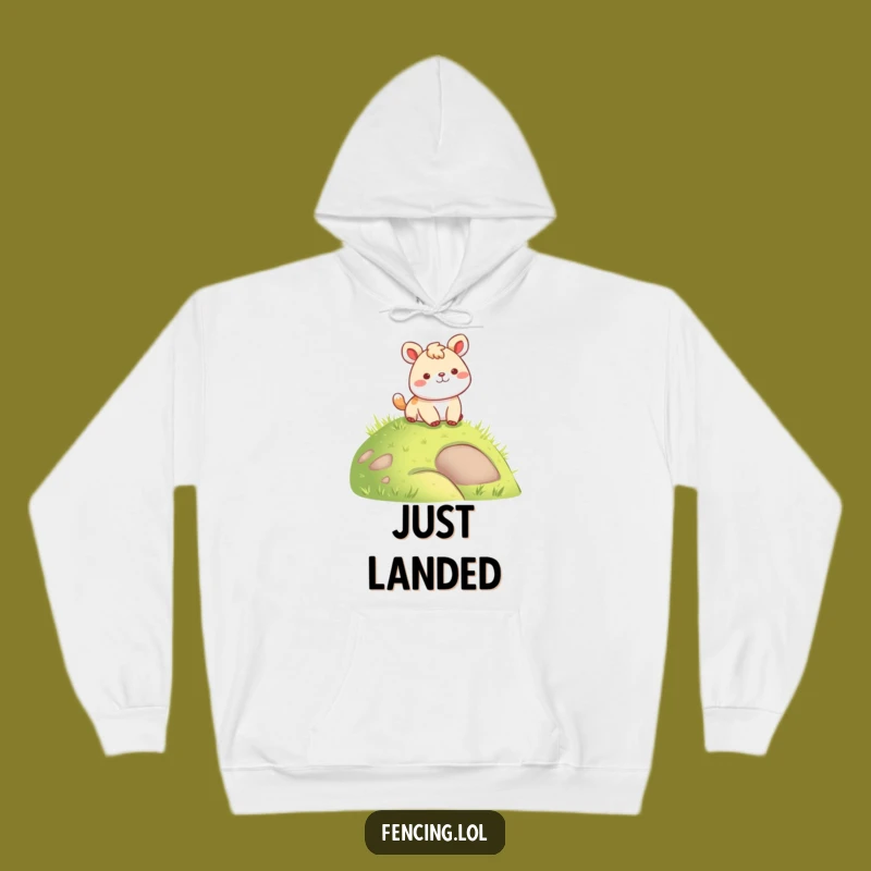 Funny Cheerful Animal Hoodie: Cozy Landing Style for Chilly Days