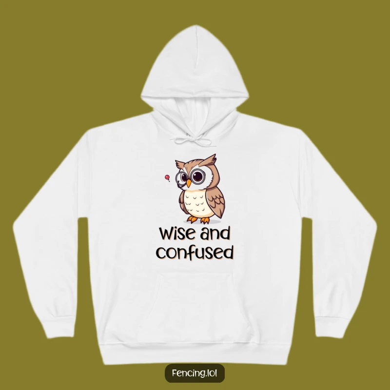 Funny Owl Hoodie: Cozy Wisdom Design, Perfect Funny Gift for Cozy Thinkers