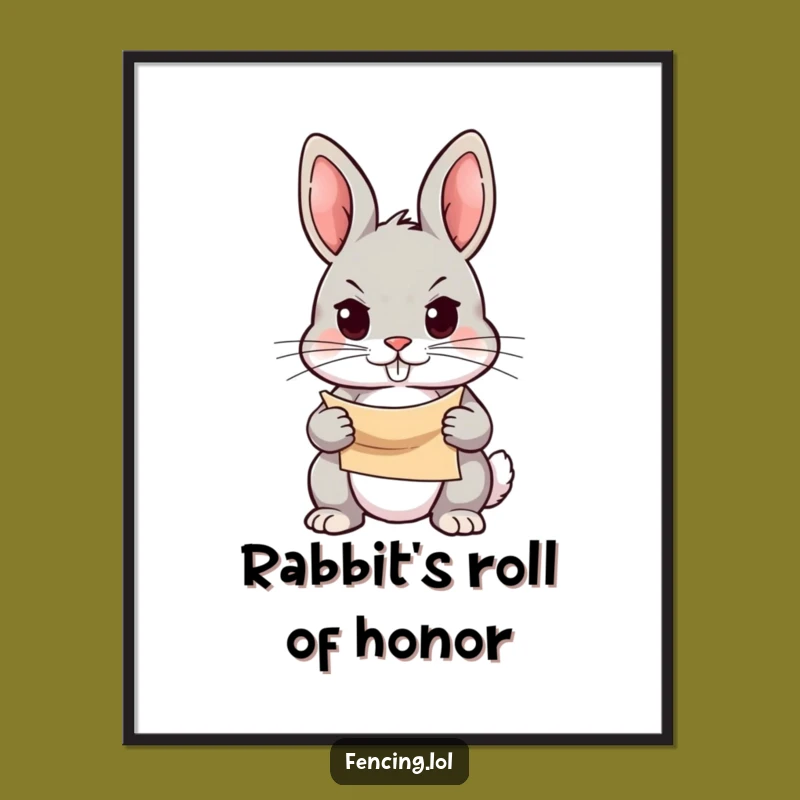 Free Printable Rabbit Wall Art: Determined Humor Downloadable Art for Motivated Spaces