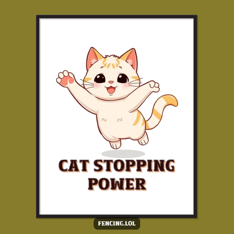 Free Printable Wall Art: Funny Cat Stop - Hilarious Downloadable Decor Gift