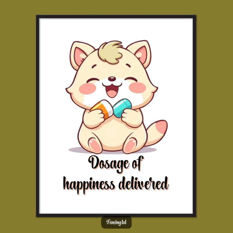 Funny Free Printable Wall Art: Animal Pill Decor, Hilarious Downloadable Gift!