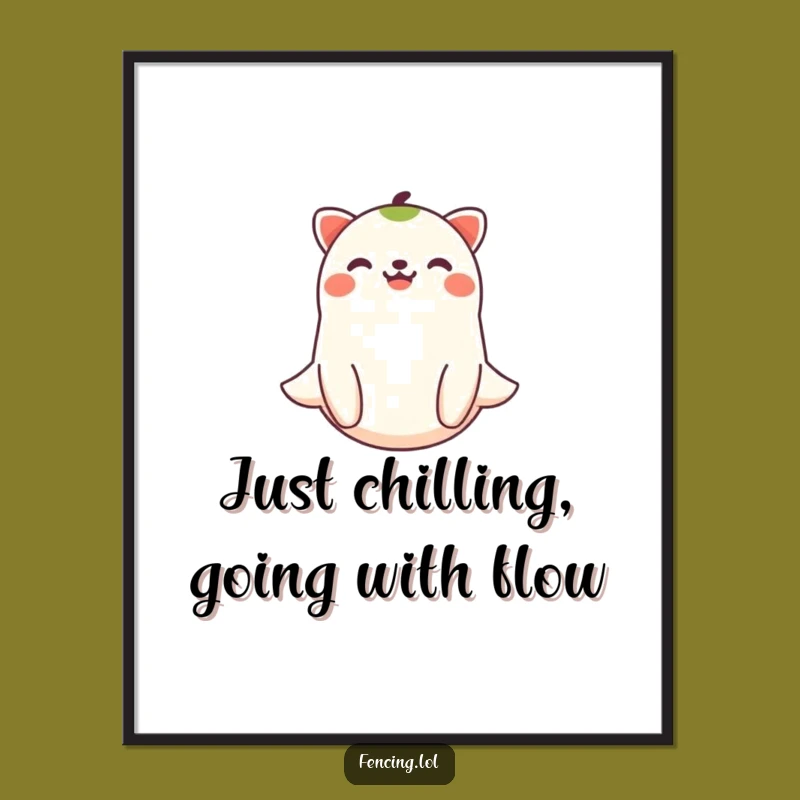 Funny Free Printable Wall Art: Joyful Floating Animal - Whimsical Downloadable Decor