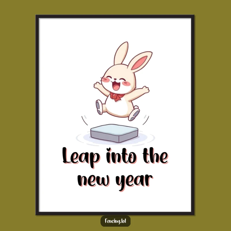 Free Printable Bunny Wall Art: Giggling Ice Skater's Jump, Humorous Animal Downloadable Decor