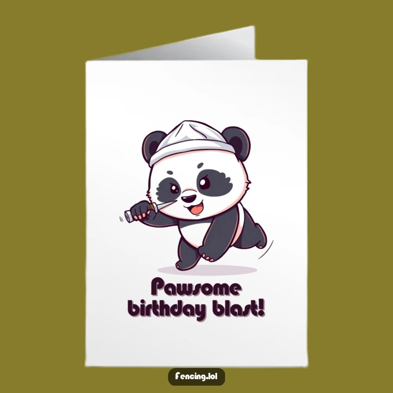 Free Printable Birthday Card: Funny Panda Foil Hat Downloadable