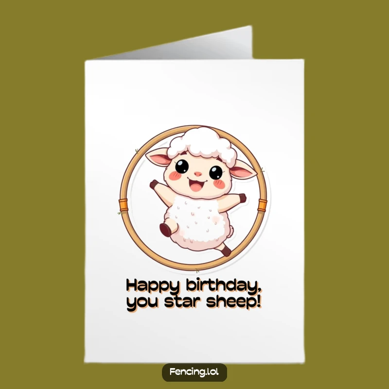 Free Printable Birthday Card: Jumping Sheep Fun, Downloadable Humorous Gift!