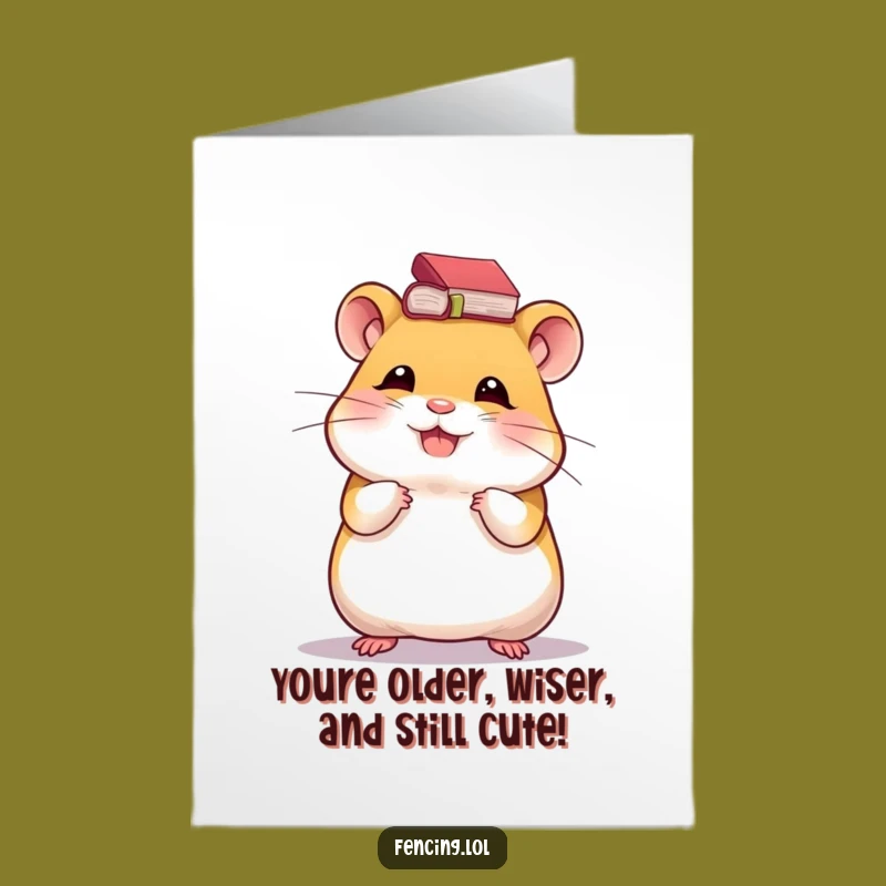 Free Printable Birthday Card: Giggling Hamster Book, Hilarious Downloadable Gift