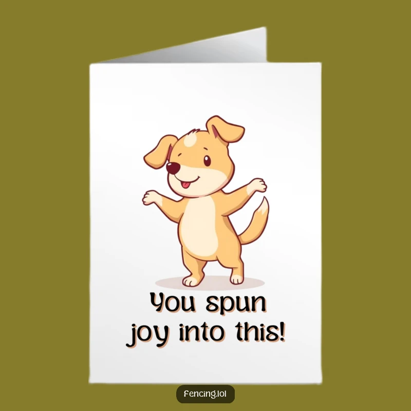 Free Printable Dog Pirouette Congrats Card - Cheerful DIY Downloadable Gift