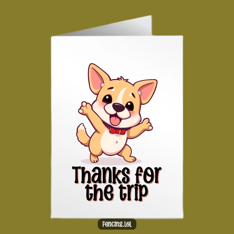 Free Printable Dog Thank You Card: Funny Downloadable Gratitude with a Stumble!