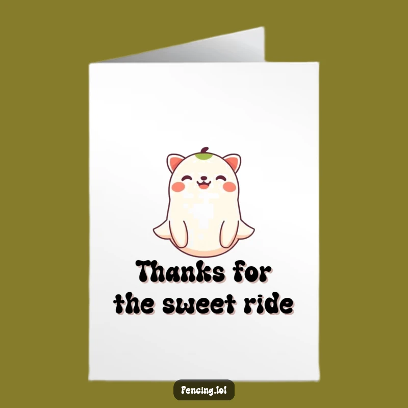 Free Printable Thank You Card: Joyful Floating Animal - Gratitude Downloadable Greeting