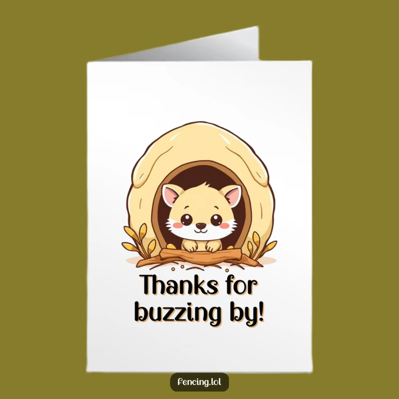 Free Printable Thank You Card: Curious Animal, Funny Downloadable Gift