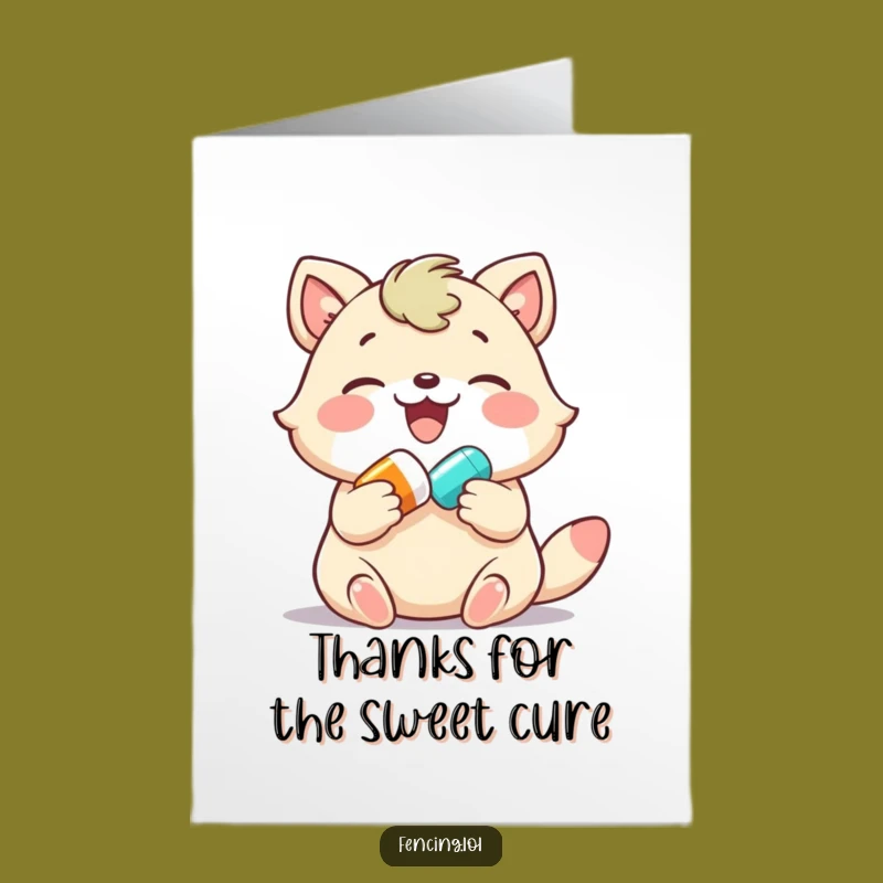 Thank You Free Printable Card: Whimsical Animal Pill Thanks, Downloadable Gift!