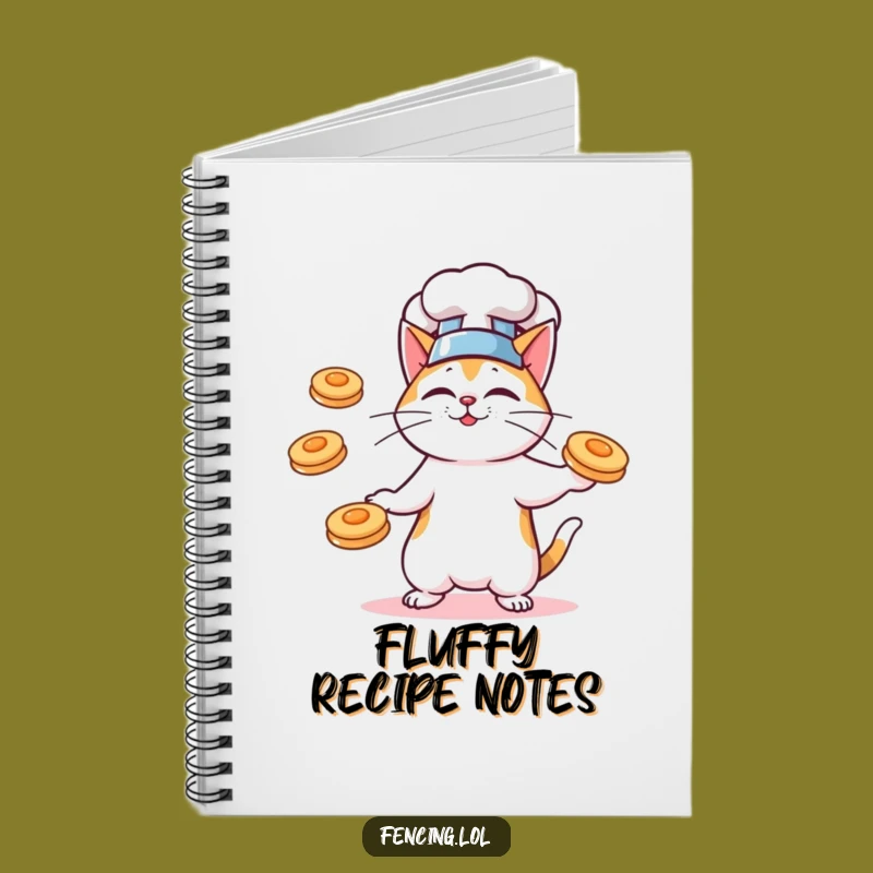 Funny Chef Cat Pancake Notebook, Hilarious Recipe Journal, Foodie Gift
