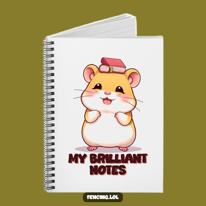 Funny Hamster Notebook: Giggling Scholar Journal for Notes Gift