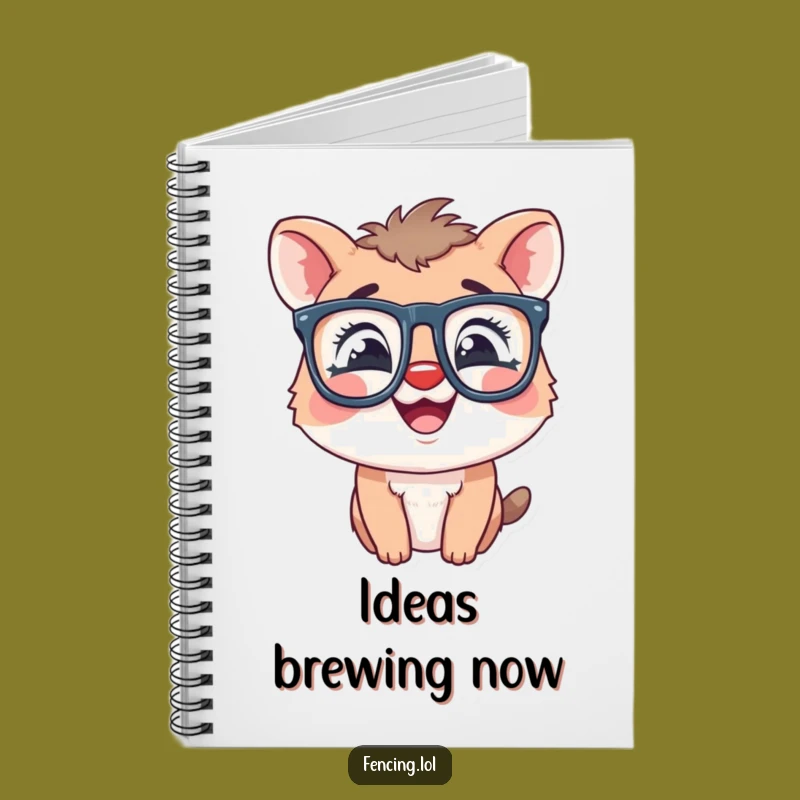 Funny Giggling Animal Oversized Glasses Notebook - Jot Down Your Funny Thoughts